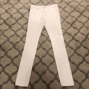 ‼️ SOLD❗️ white ex long skinny jeans 4- inseam 34”
